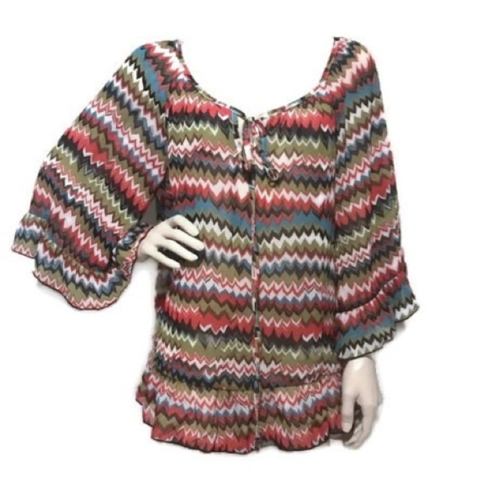 Ivy Jane Bell Sleeve Blouse Size Medium